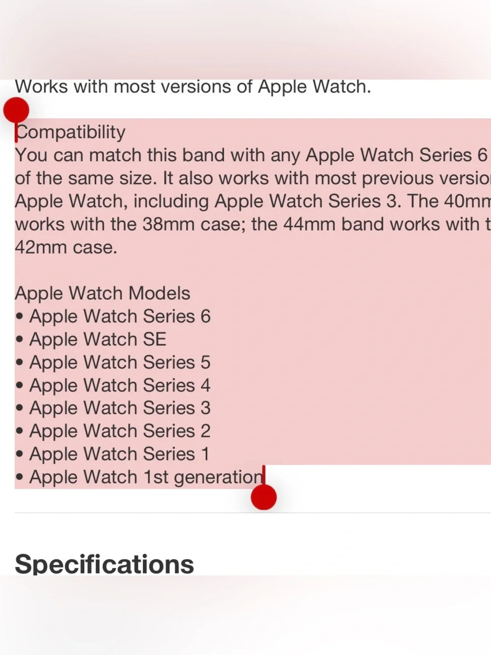 Apple Sport Band for 45mm – Midnight Black